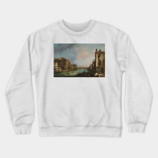 The Grand Canal in Venice with the Palazzo Corner Ca'Grande by Canaletto Crewneck Sweatshirt